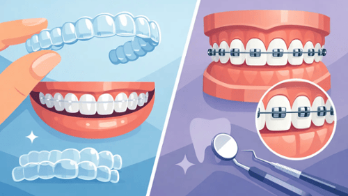Compare clear aligners and braces for comfort, appearance, cost and results with BMB Dental Clinic