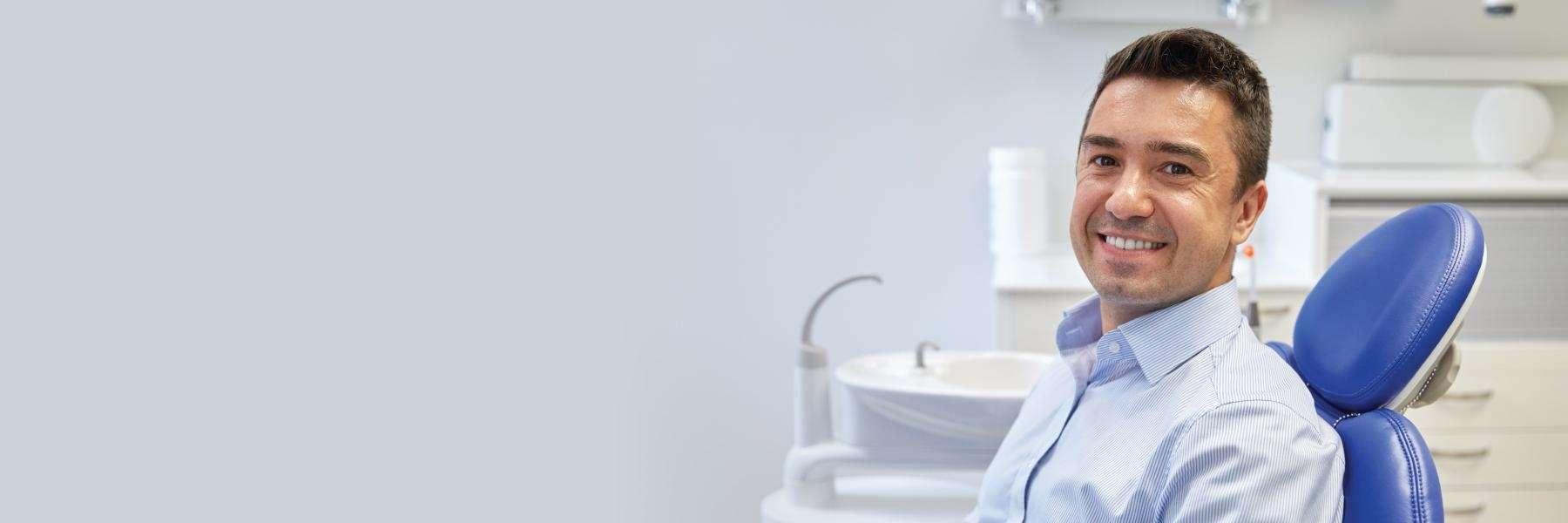 man getting teeth whitened in mona vale